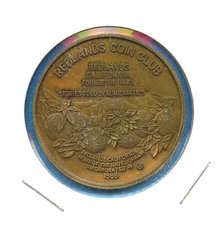Redlands, California Coin Club 25th Anniversary Token Coin 1.5" Souvenir Medal