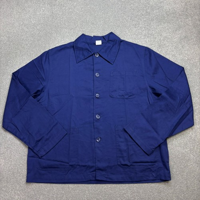 #ad French Jacket Adult Large Blue VTG Chore Sanfor Work Wear Canvas Utility Mens $49.76