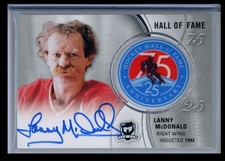 2018-19 Upper Deck The Cup Hockey Hall of Fame Patch Lanny McDonald Auto #HOF-LM