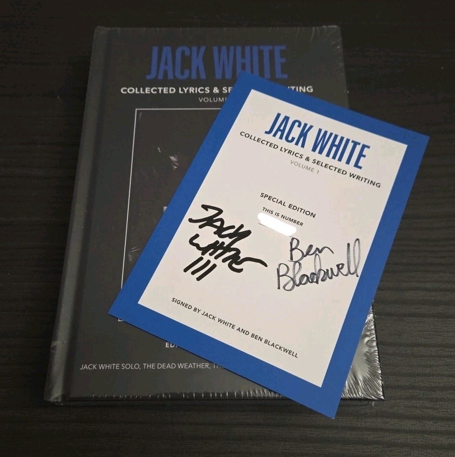 Jack White SIGNED BOOK Collected Lyrics & Selected Writing Volume