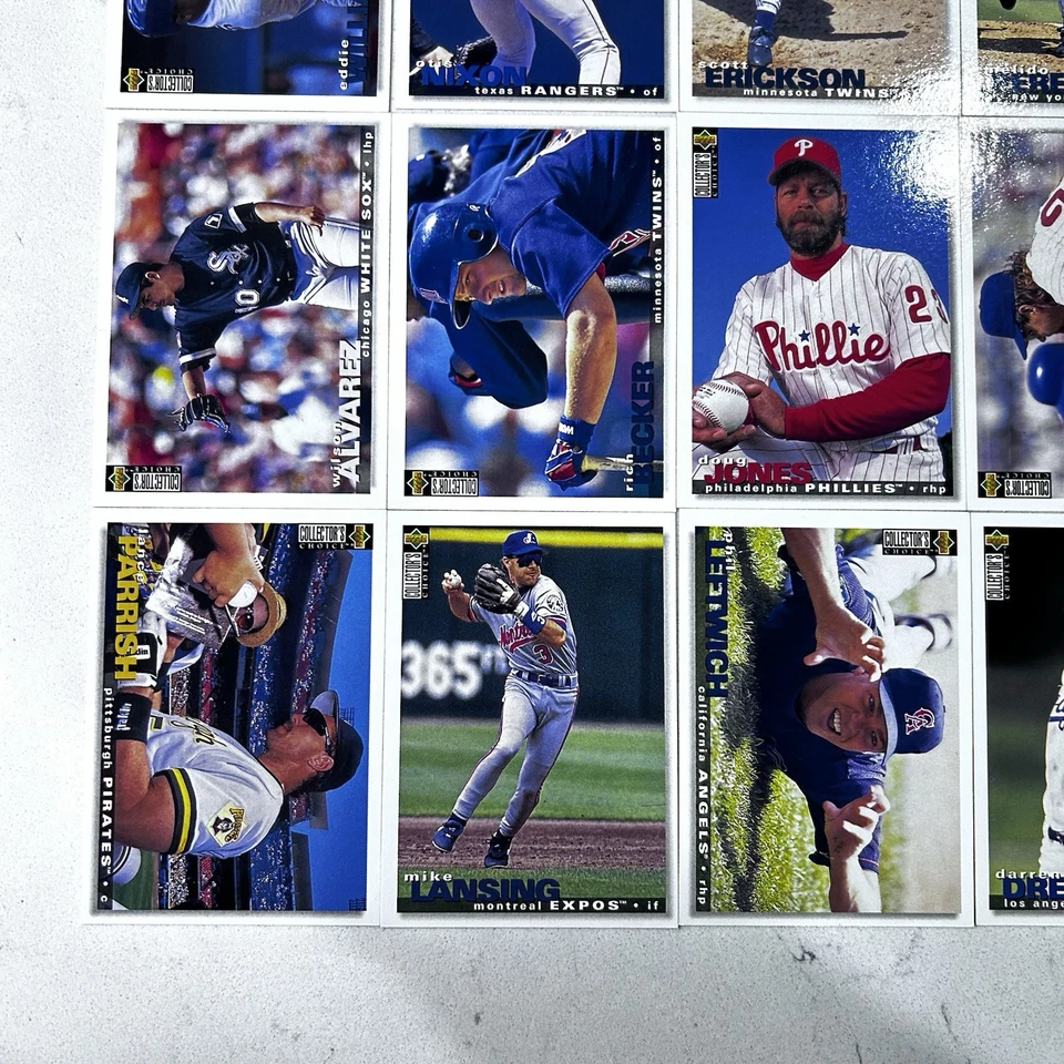 Lote de 25 tarjetas de béisbol Upper Deck 1995 estrellas Scott Erickson Terry Mulholland Foto 4 de 4