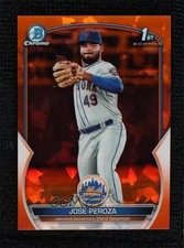 2023 Bowman Sapphire Edition Chrome Prospects Orange 7/50 Jose Peroza 0xh3
