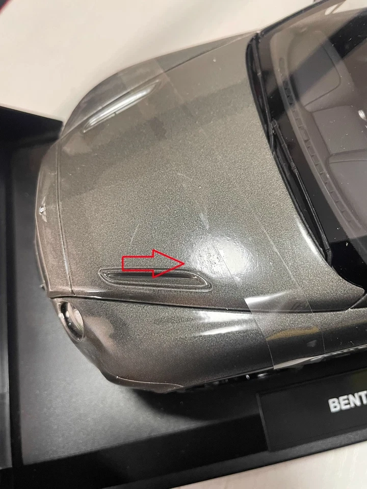 Welly 1: 18 FX Bentley Continental GT Continental Car Model Grey  - Image 2 of 4