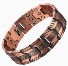 3X Ultra Strength Magnetic Copper Bracelet Vintage Copper Men's Therapy Energy