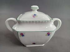 Porzellan Zuckerschale mit Henkel MOSCHENDORF Bavaria 40er Jahre florales Muster