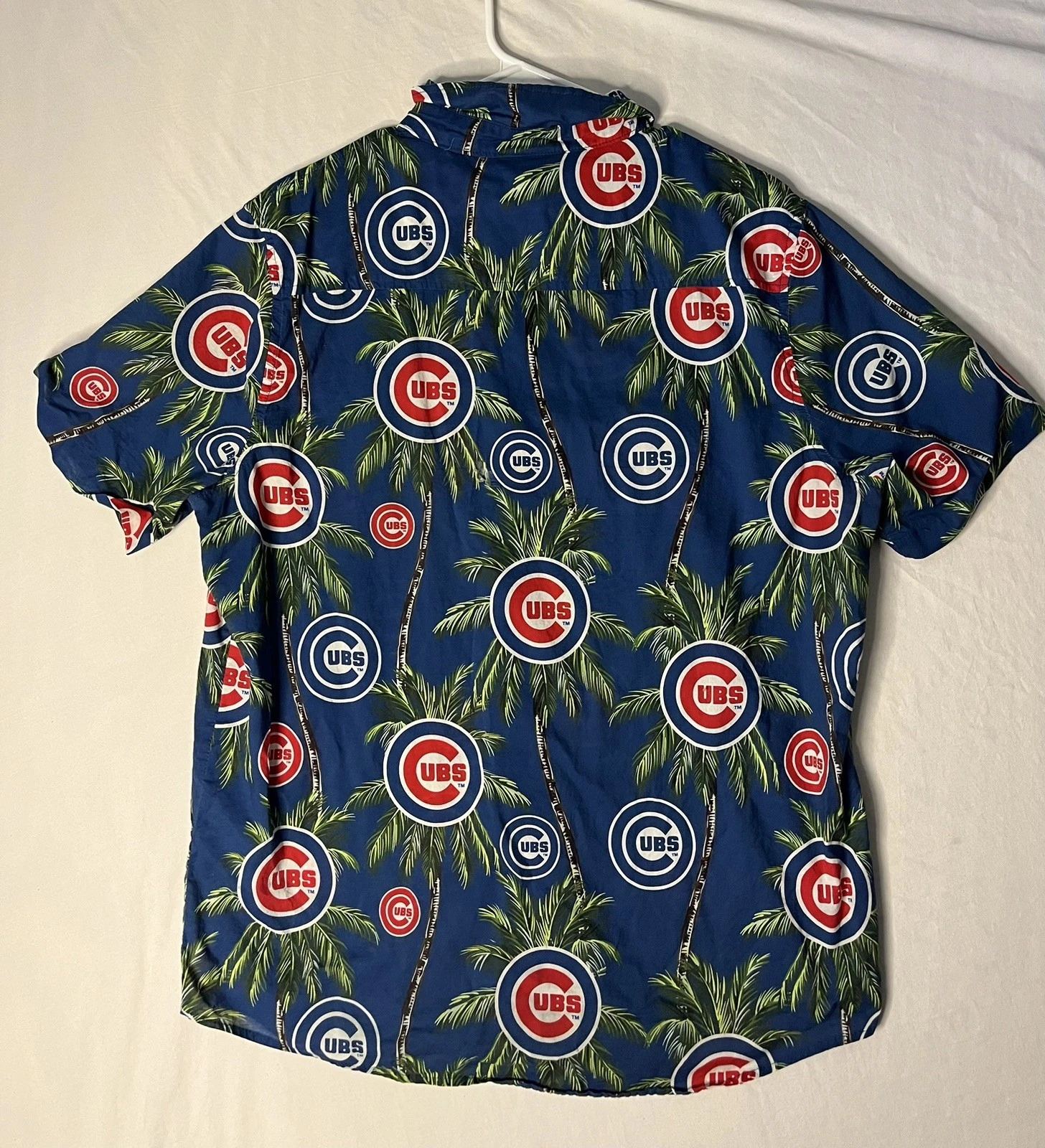 Chicago Cubs Hawaiian Shirt Men’s Large Palm Tree Print