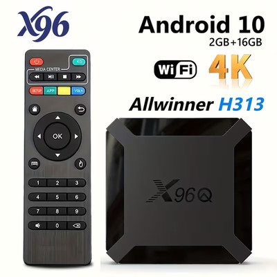 Allwinner H313 X96Q Android TV Box - 2GB RAM 16GB ROM Quad-Core 64bit Wifi 4K