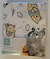 DISNEY BABY Fitted Crib Sheet 2024 Winnie The Pooh Hugs 28" x 52" NEW In Pkg
