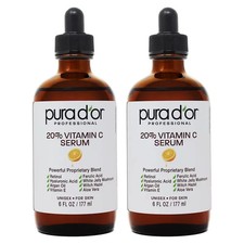 Pura D'or Professional Strength 20% Vitamin C Serum with Retinol 12 oz (2-Pack)