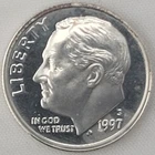 1997-S - PR - ROOSEVELT DIME 10¢ - BRILLIANT UNC - EXCELLENT DETAIL - 90% SILVER