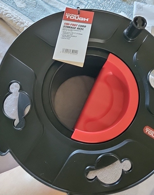 Hyper Tough PP Cord Storage Reel, Holds up to 100' of 12-Gauge Extension Cord