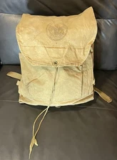 Vintage Boy Scouts Pack 573 Haversack BSA Backpack Camping Gear Canvas Bag
