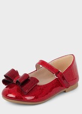 Children  s Place Toddler Girls Glitter Bow Ballet Flats