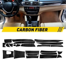 22*Carbon Fiber Interior Accessories Whole Kit Cover For 08-14 BMW X5 E70 X6 E71