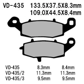 For Suzuki Boulevard 06-13 Vesrah VD-435/3 Rear Organic Semi-Metallic Brake Pads Foto 2 de 2