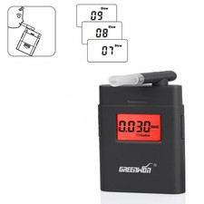 Portable Digital Breath Alcohol Tester with Rotating Mouthpiece and Red LCD