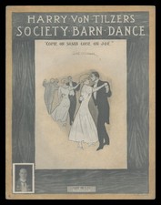 Harry Von Tilzer's Society Barn Dance 1909 PIANO SOLO Vintage Sheet Music