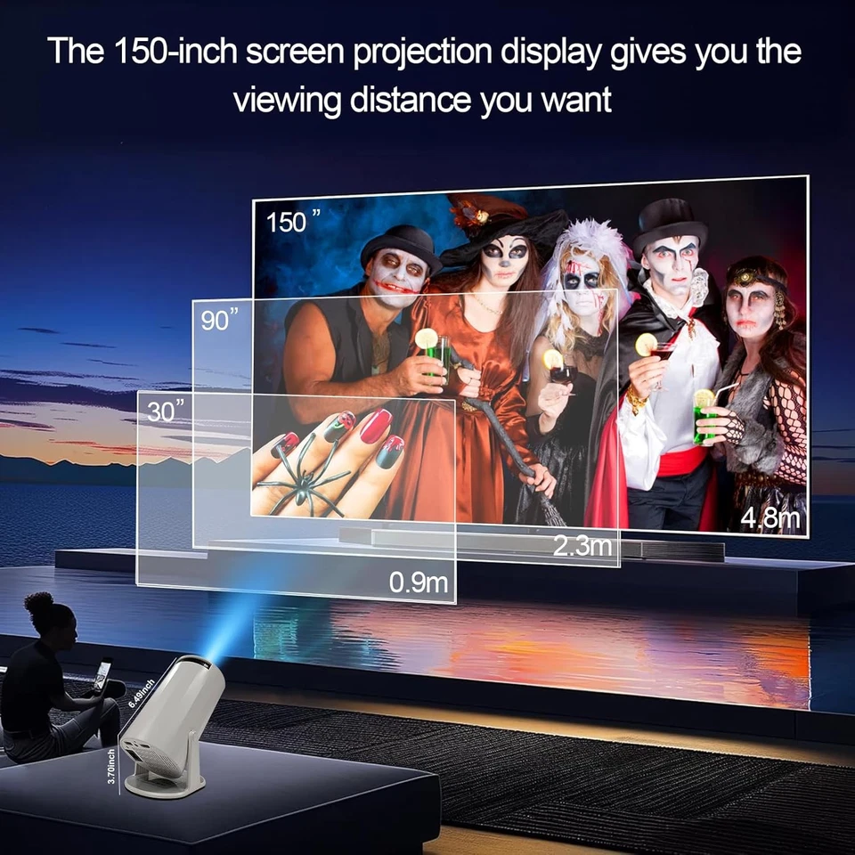 Portable Projector with Wifi and Bluetooth - Smart 1080p Home Screen - Image 4 of 4