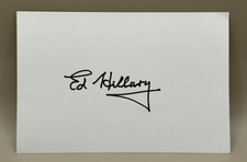 Sir Edmund Hillary (1919 - 2008) Signed Index Card