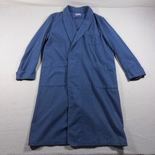 Pendleton Robe Men L Relaxed Fit Blue Vintage Wool Loungewear Bathrobe / no Belt