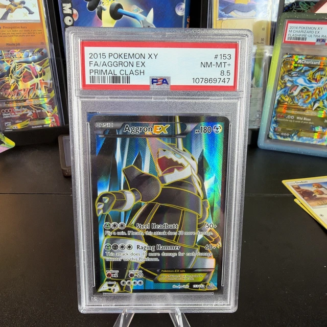 2015 Pokemon Xy Primal Clash Aggron EX #153 Fa Primal Clash PSA 8.5 POP 4