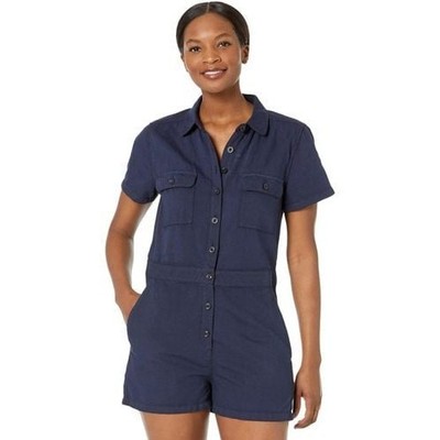 NWT Outerknown Women Size Small Navy Blue S.E.A. Suit Shortall Romper NEW