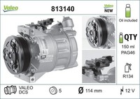 Valeo 813140 Kompressor, Klimaanlage FüR Volvo