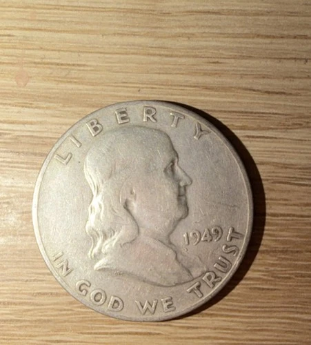 1949 Franklin Half Dollar 50C Circulated 90% Silver Coin Business Strike
