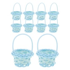  10 Pcs Blumen Ampel Korb Mini Gemüsekorb Geflochtener Blumenkorb