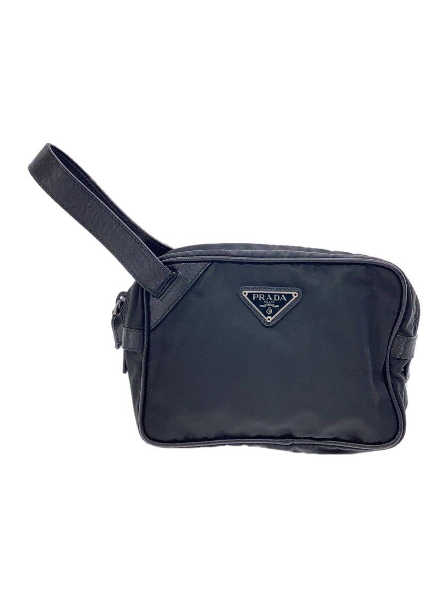 PRADA handbag nylon Black Used