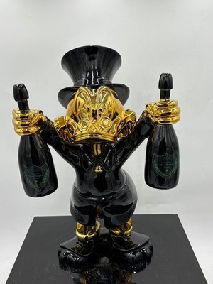 DONALD DUCK schwarz mit Dom Perignon Design Naor26, signiert, Nr. 1/26