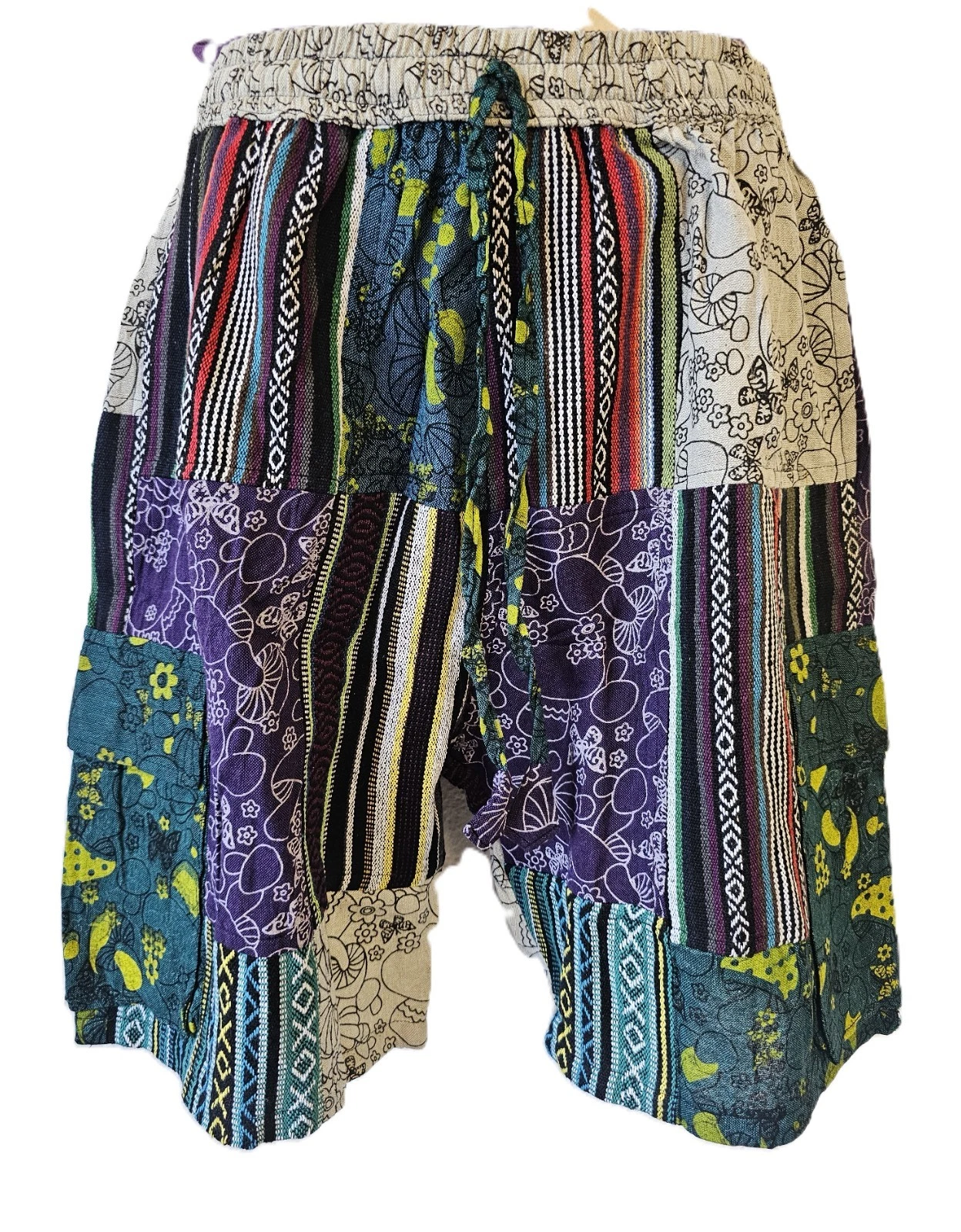 Patchwork Elastic Cotton Shorts Hippy Yoga Half Pants Lounge Cargo Combat HP10
Opens in a new window