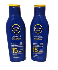 2 x NIVEA SUN | Lotion Protect & Moisture SPF15 | Immediate Protection | 200ml 28.73 per litre