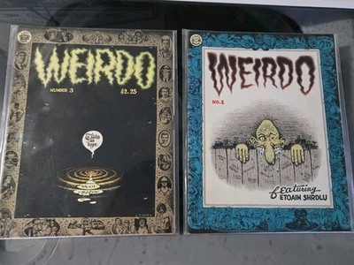 Weirdo #1 And #3  1st print, Last Gasp 1981, Crumb, Deitch, Bagge; FN-VF