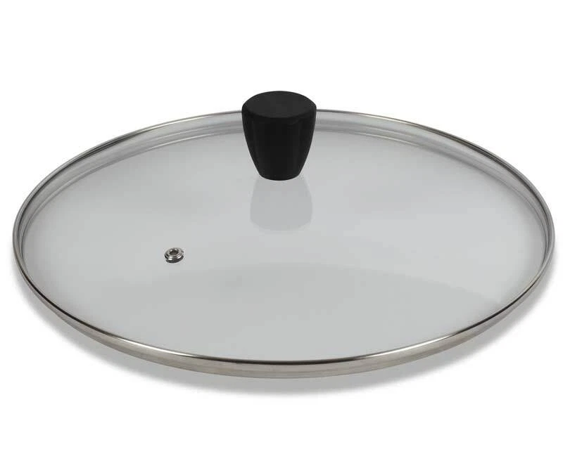 Coperchio in Vetro + Pomolo Soft Touch Nero PENTOLPRESS 26 cm - Glass/Black Lid