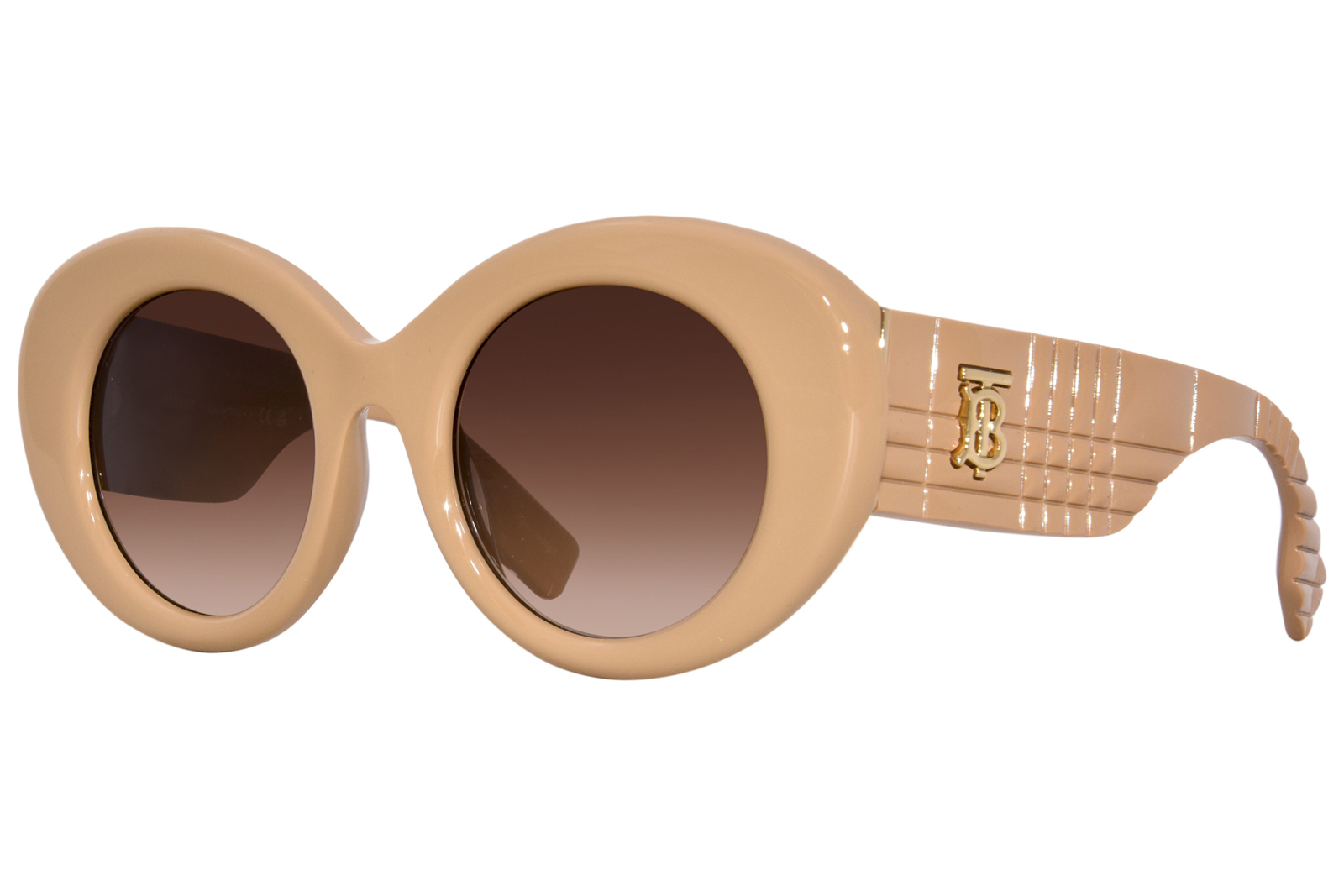 Солнцезащитные очки Burberry Margot BE4370U 3990/13 женские бежево-коричневые с градиентом 49 мм