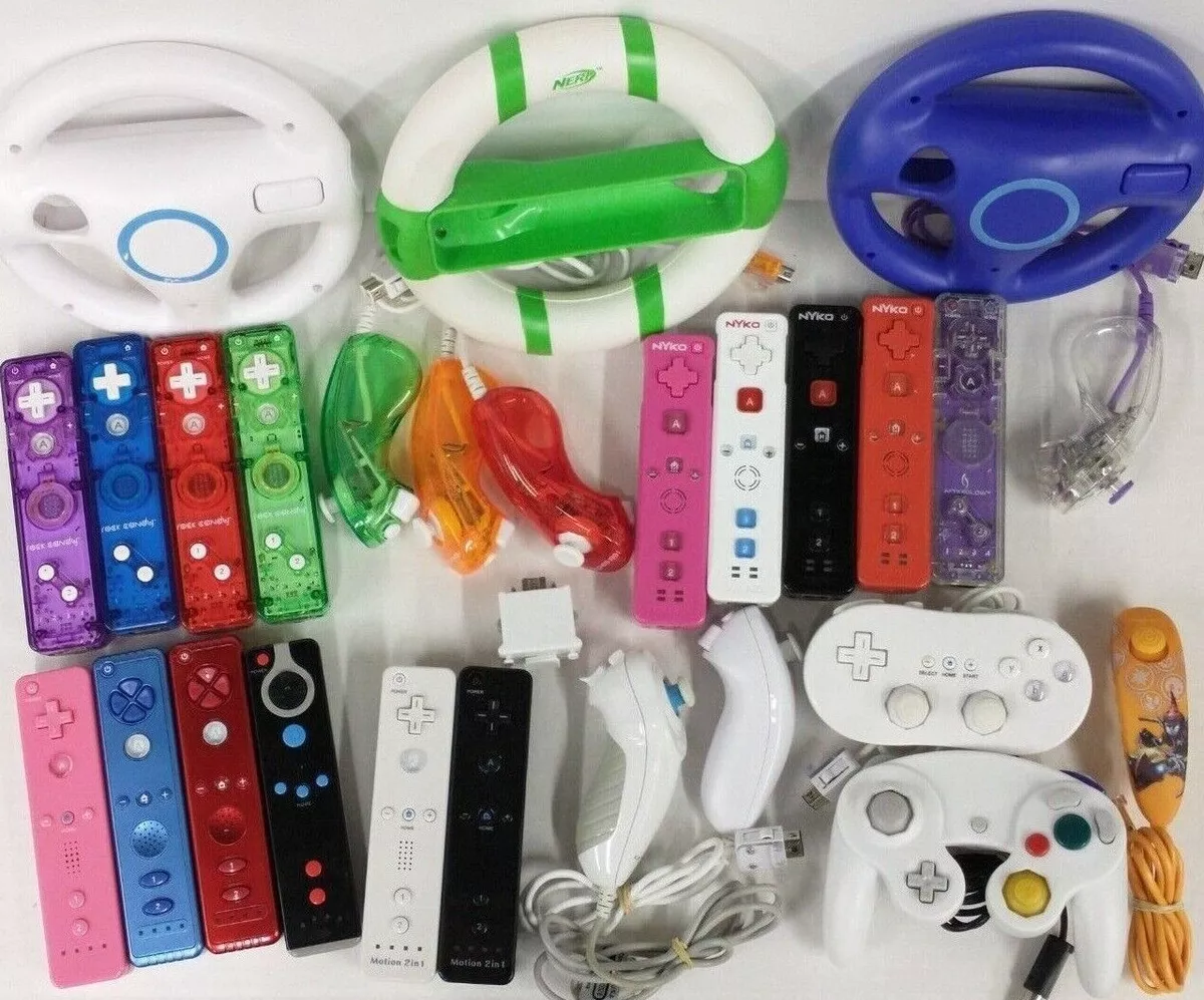 Wii Wii U Remotes - Nunchucks - Wheels - Accessories - Tested - Free  Shipping