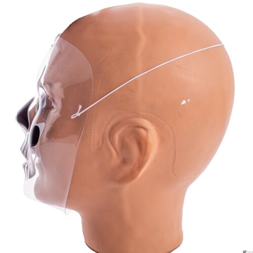Funny Fashion See-Through Skull Face Halloween Plastic Adult Costume Mask, Bl... - Picture 4 of 4