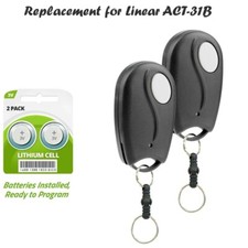 2 For Linear Megacode ACT-31B ACP00879 Key Chain Garage Door Remote Control