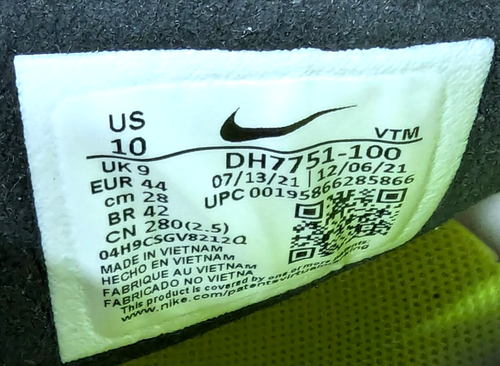 Tenis Nike para hombre WAFFLE One Crater blanco hueso negro DH7751-100 EE. UU. 10/44 VEUC* - Imagen 10 de 10