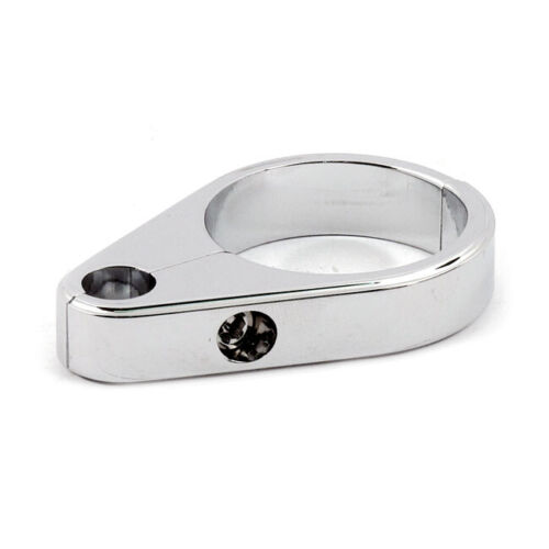 1 inch (25mm) Clutch/Throttle Cable Clamp Holder for Motorcycles, Chrome - Picture 3 of 4