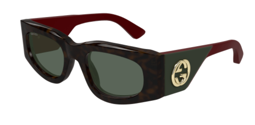 サングラス GUCCI Woman Sunglasses Red GG1625S 002 Gucci Gg1664s Havana Female Rectangle Sunglasses | Eyewear Index