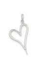 Sterling Silver Polished Heart Pendant (1.2x0.7inches) — photo 1