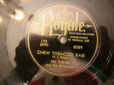 chew tobacco rag REX TURNER/WESTERNERS CHEW TOBACCO RAG/METRO POLKA Royale 173 VG+