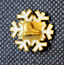 Spilla attrezzatura scarpone da sci Nordica scarpone da sci vintage_fiocco di neve_design 3d