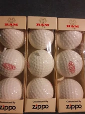3 SLEEVES VintageRAM ZIPPO  DUPONT /- Ram    Golf Balls  circa 1970's 