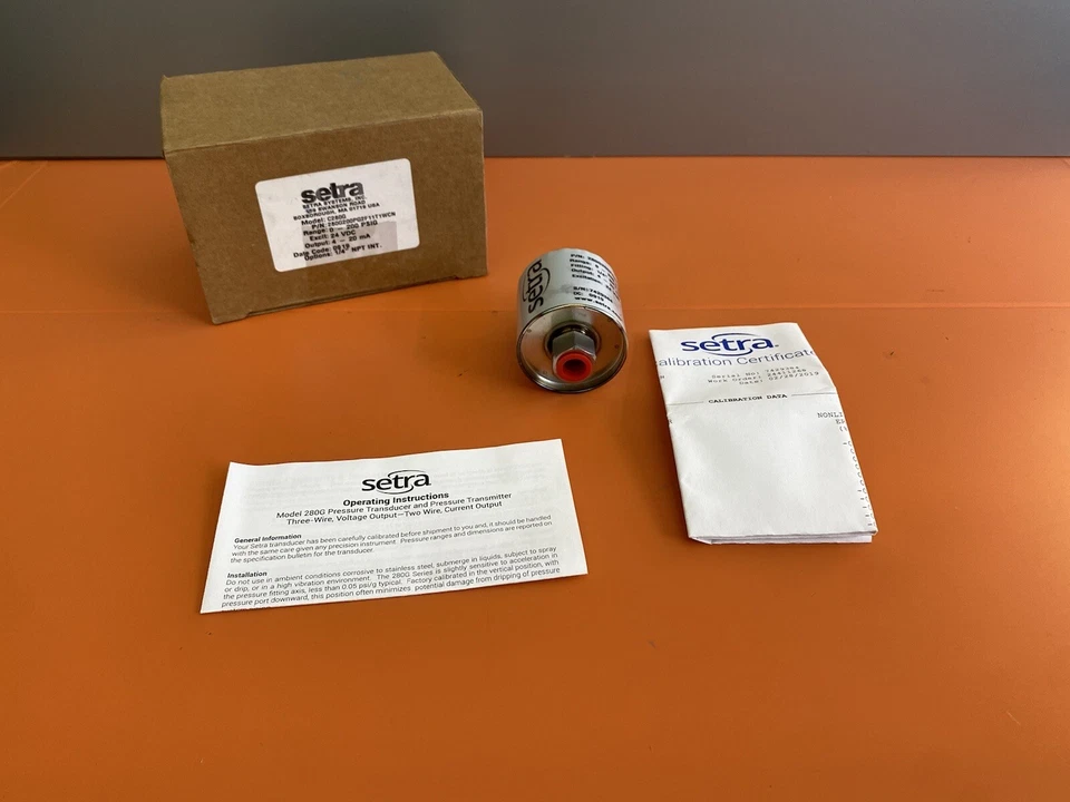 Setra C280G Pressure Transducer 0-200PSIG 1/4” NPT Int. 4-20 mA 24VDC - Image 3 of 4