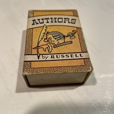 VINTAGE 1935 AUTHORS BY RUSSELL BIG LITTLE CARD GAME MINI PLAYING COMPLETE RULE