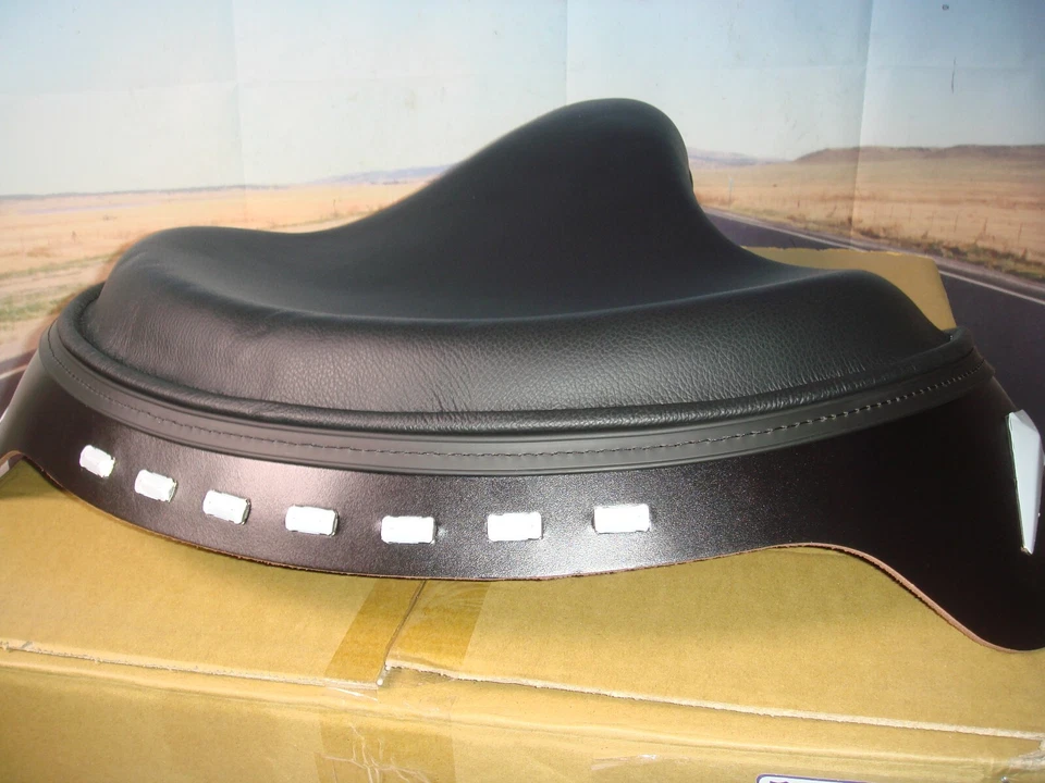 Harley Police Seat Solo Black  w/ Spears 16" G VL UL WL EL FL V-Twin 47-0787 X3 - Image 3 of 4