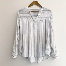 Rails Gianna Shirt Small Fiji Stripe Popover